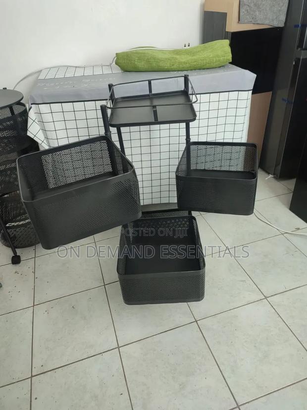 3 Tier Square Design Rotating Fruit Vegetable Rack - thumbnail 3