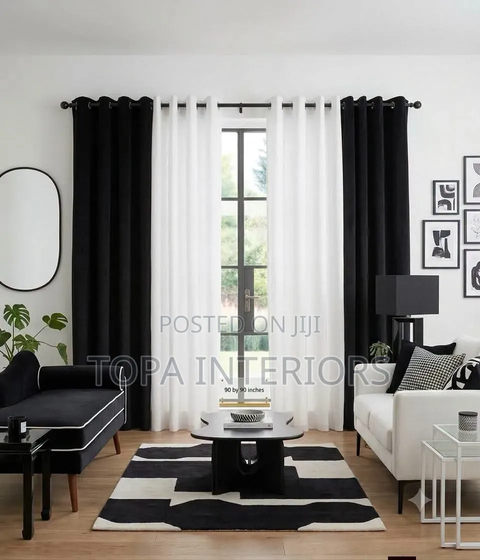 Black and White Curtains for Windows and Doors