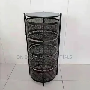 5 Tier Round Design Rotating Fruit Vegetable Rack