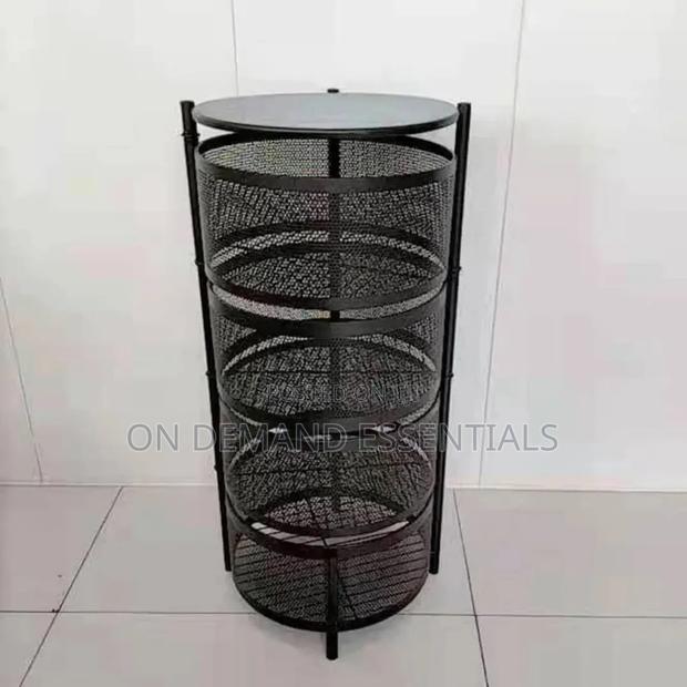 5 Tier Round Design Rotating Fruit Vegetable Rack - thumbnail 3
