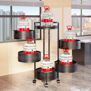 5 Tier Round Design Rotating Fruit Vegetable Rack