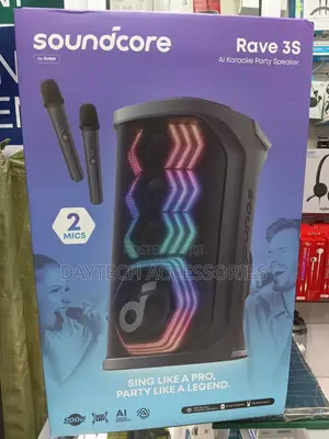 Anker Soundcore Rave 3S Party Speaker With Dual Wireless Microphones.