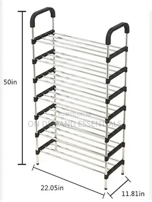 Strong and Stable 7 Tier Shoe Rack Holding 21 Pairs of Shoes