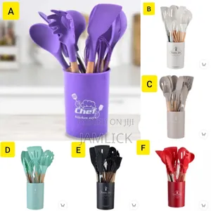 Silicone 12-Piece Kitchen Spoon Set - Jm