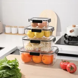 4pc Set Sealed Refrigerator Large Capacity Food Container Set