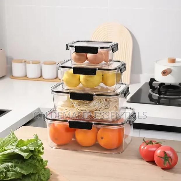 4pc Set Sealed Refrigerator Large Capacity Food Container Set