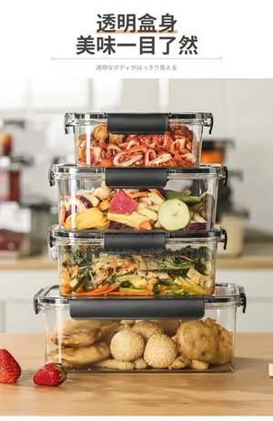 4pc Set Sealed Refrigerator Large Capacity Food Container Set