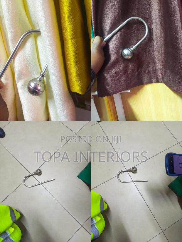 Curtain Holdback Metallic Wall Mounted Tiebacks - thumbnail 2