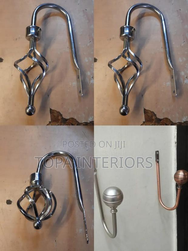 Wall Bracket Metallic Curtain Holders/Tiebacks - thumbnail 2