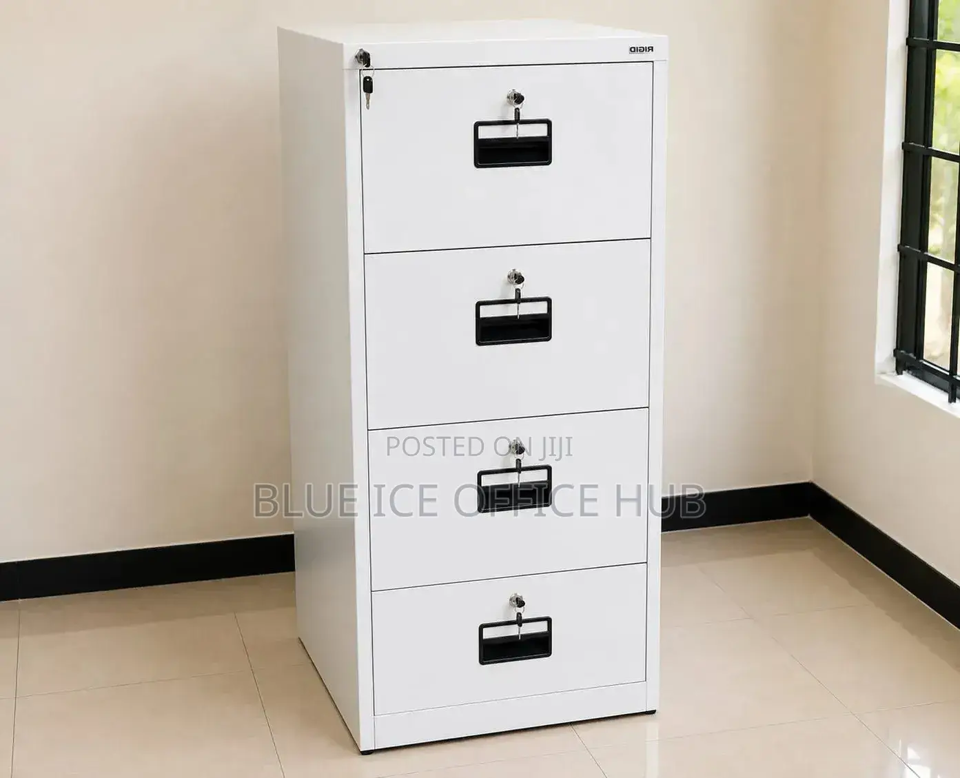 Lockable 4 Drawer Steel Cabinet