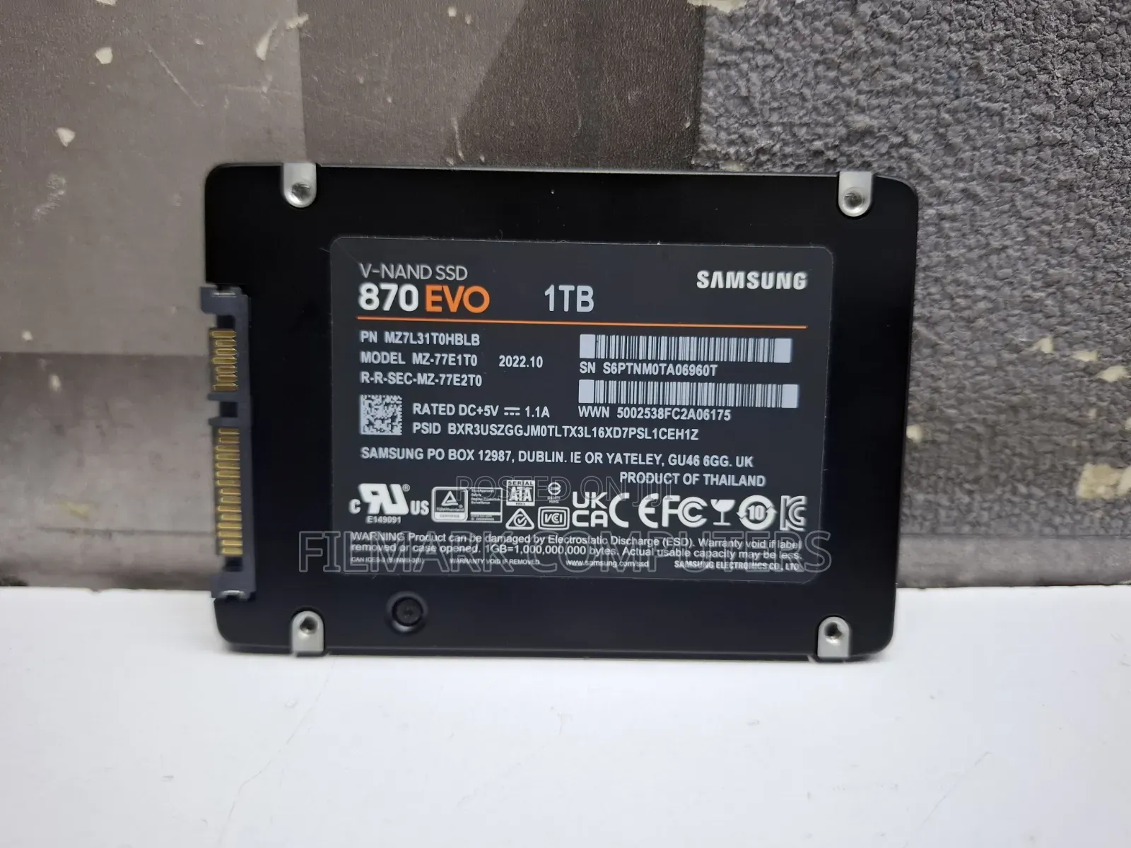 Samsung MZ7L31T0HBLB 870 Evo 1TB SATA Solid State Drive 2.5-Inch