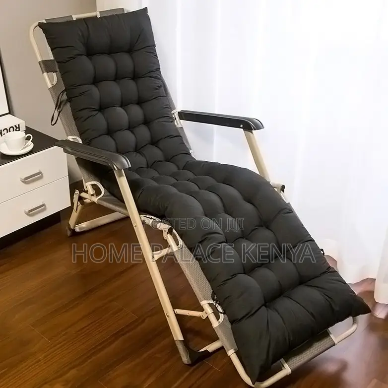 Sun Lounger: Folding Oxford Reclining Nap Chair