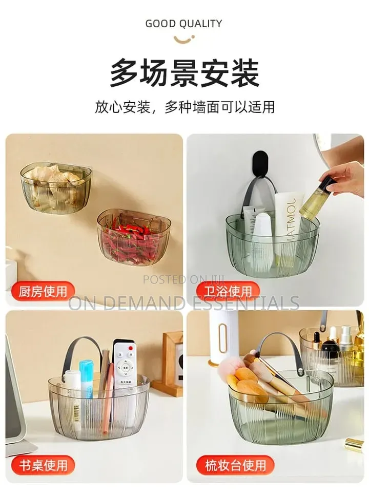 Large Capacity Wall-Mounted Storage Basket