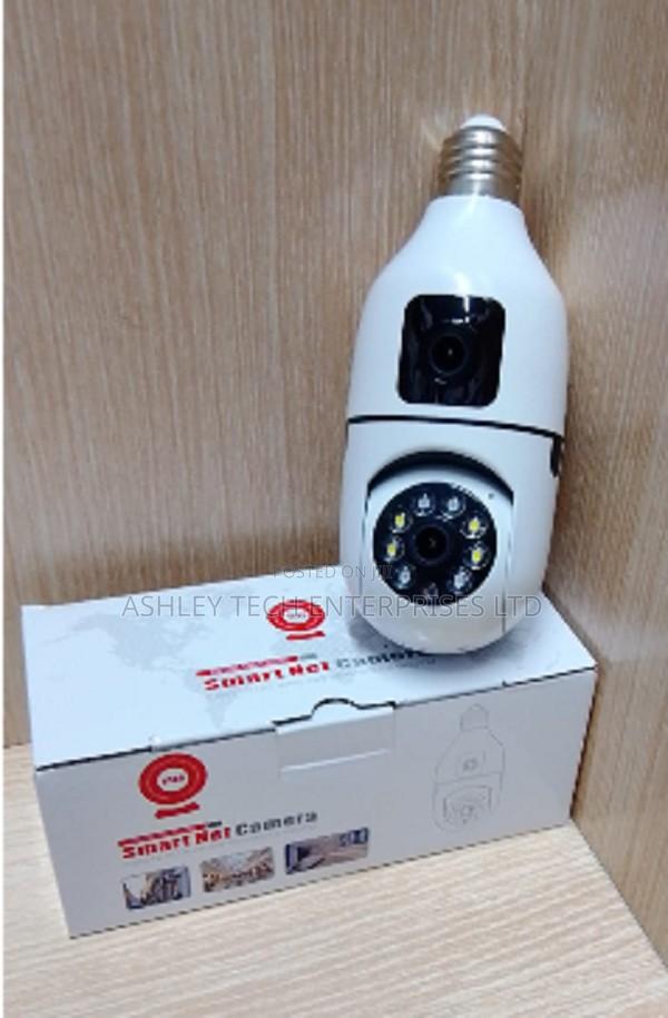 Dual Lens Bulb Camera V380 Pro Quality 360 Degrees Bulb Dual CCTV Cam
