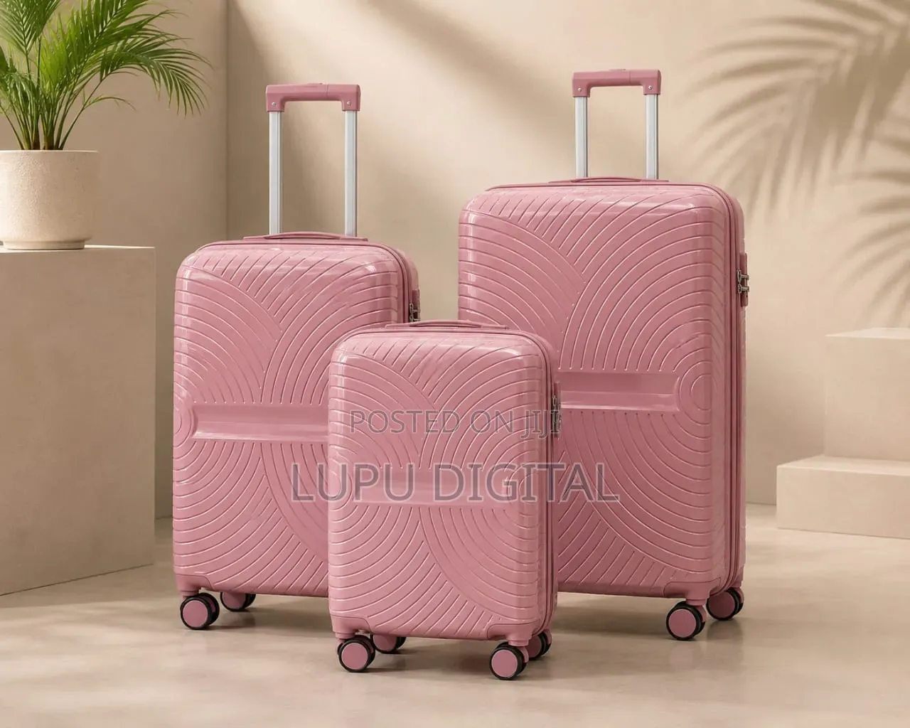3 In1 Rubber Travel Suitcases