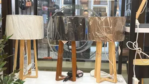 Wooden Tripod Table Lamp