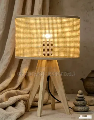 Wooden Base Table Lamp
 Size: 24 × 36.5cm