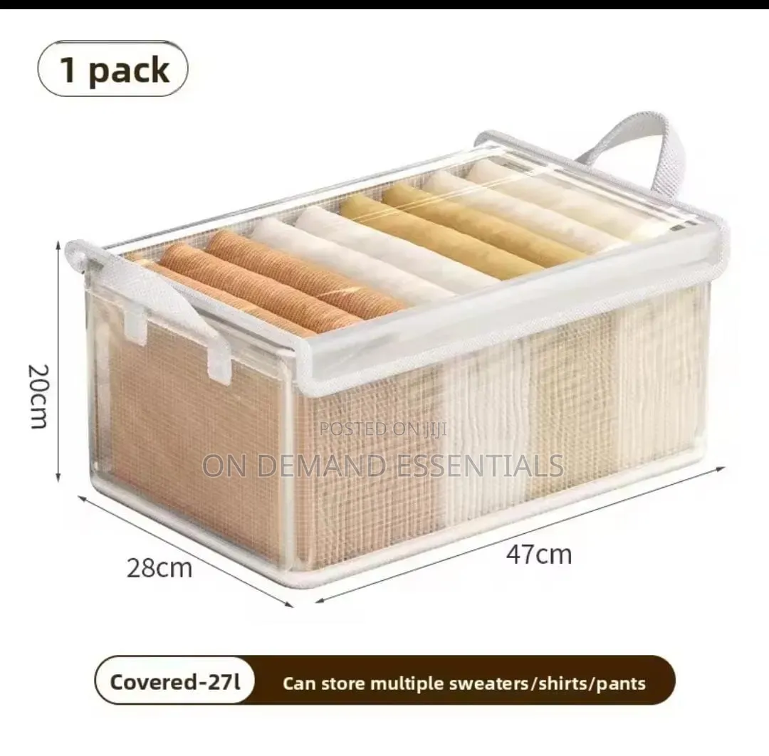High Quality Transparent Folding Wardrobe Organizer With Cover