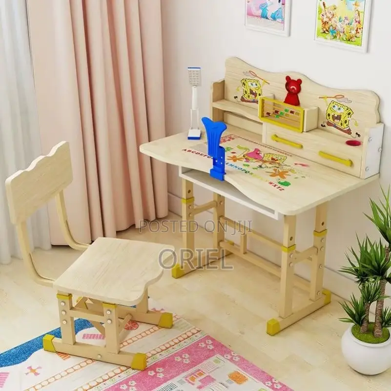 Office Desk : Study Wooden Kid's Desk and Chair Set