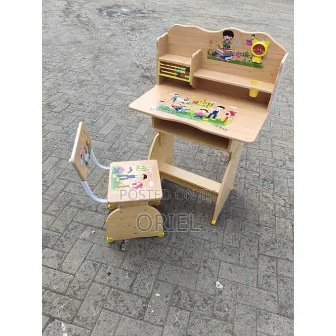 Office Desk : Study Wooden Kid's Desk and Chair Set