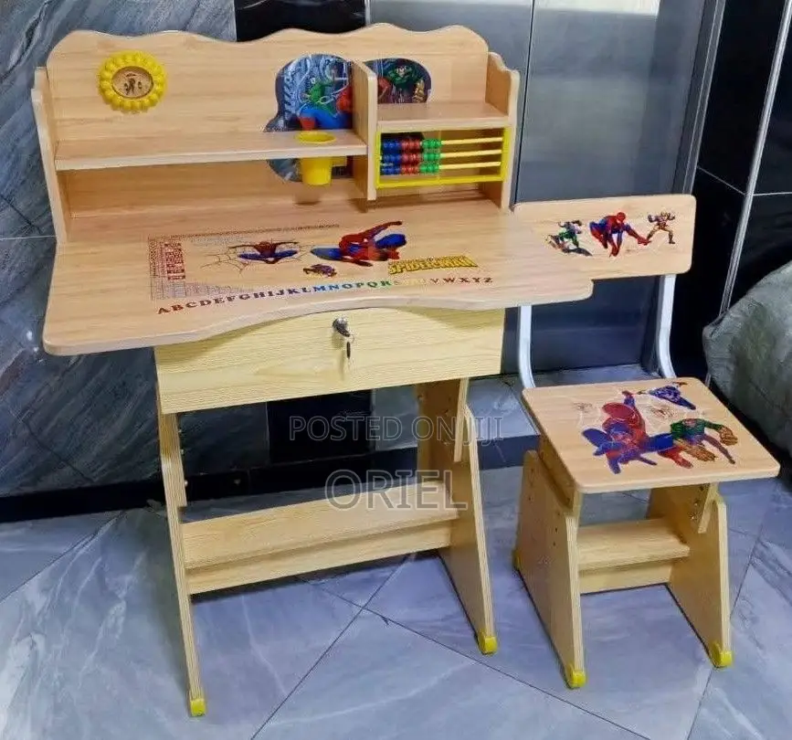 Office Desk : Study Wooden Kid's Desk and Chair Set