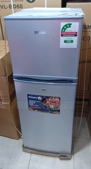 Silver Volsmart 138litres Double Door Refrigerator