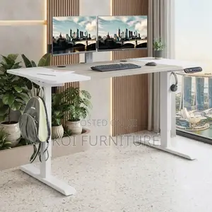 Office Desk; 1.6 Meter Adjustable Height Modern Sit-Standing Desk