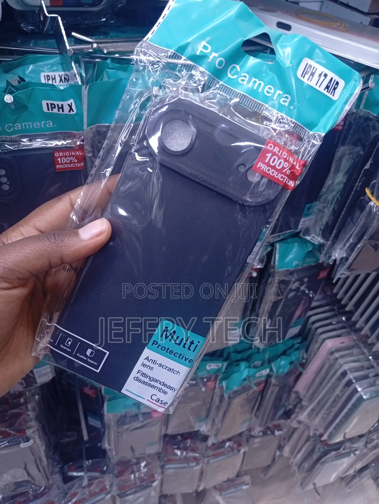 "IPH 17 AIR"flexible, Matte-Finish Silicone/Tpu Case