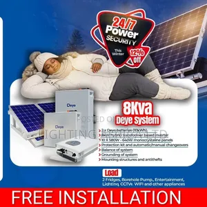 Deye 8kva Inverter -Deye 10kwh Lithium - (10)595W Solar Installation