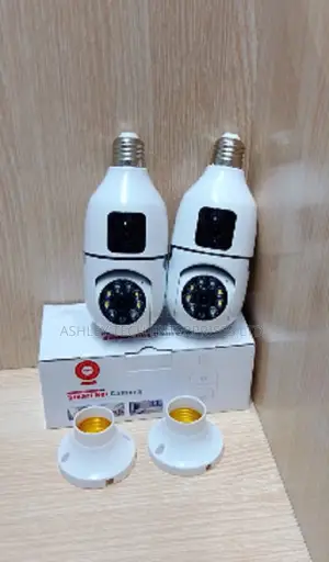 New V380 Pro Dual Lens Bulb Camera – 360° Smart Home Security Camera