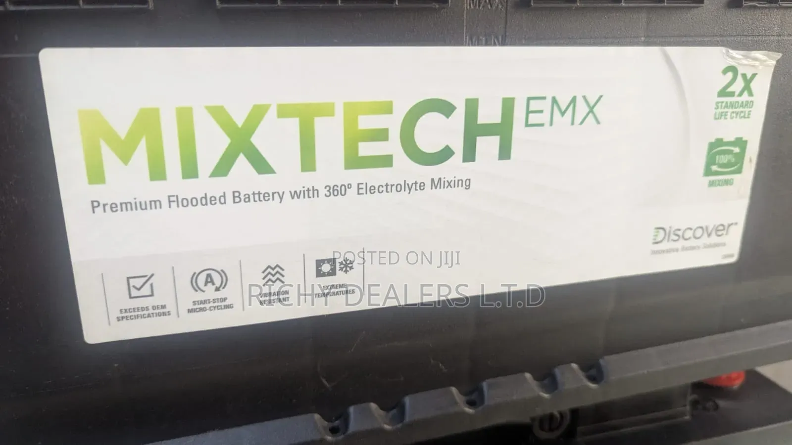 MIXTECH Din100. 12v A.G.M Car Battery