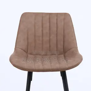 Barstool; Leather Modern Barstools With Metallic Legs