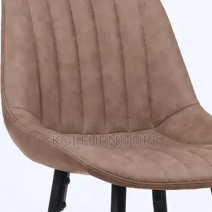 Barstool; Leather Modern Barstools With Metallic Legs