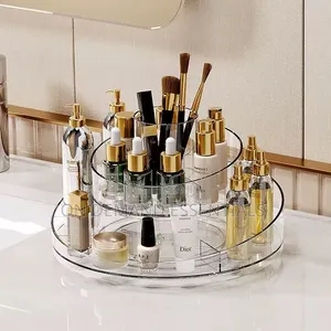 360° 2 Tier Acrylic Organiser for Serum,lipstick Etc