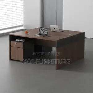 Office Workstation; Two Users Wooden Open Partioned Workstation