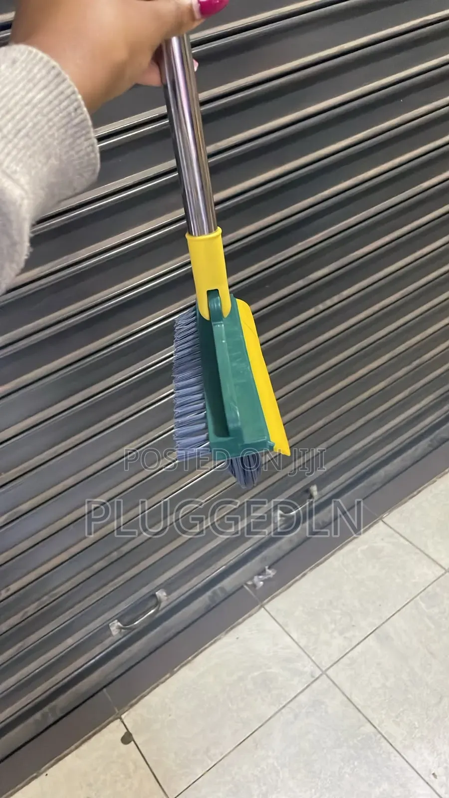 *3-in-1 Floor Scrubbing v- Shaped Brush, Broom Squeegee*