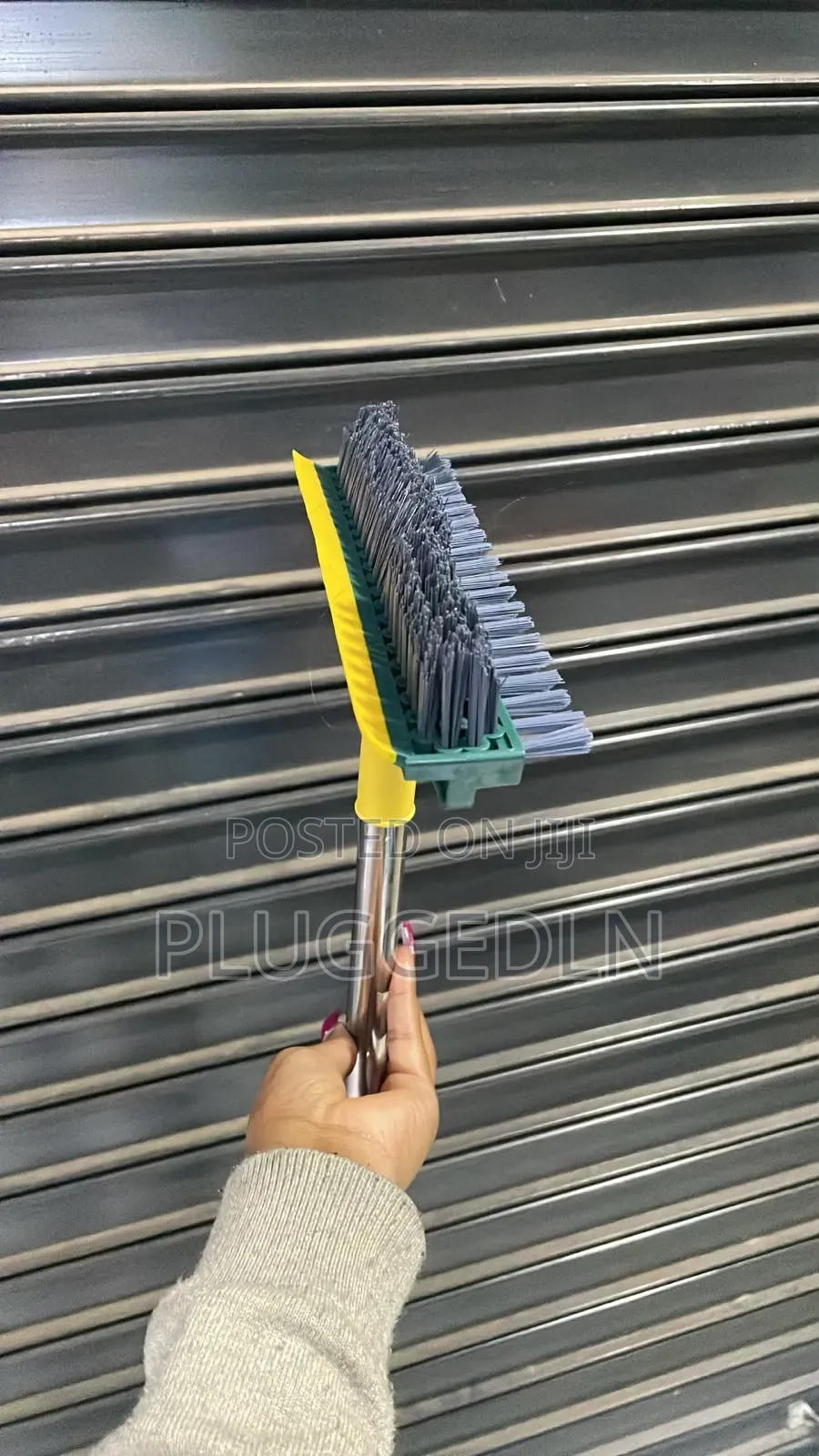 *3-in-1 Floor Scrubbing v- Shaped Brush, Broom Squeegee*