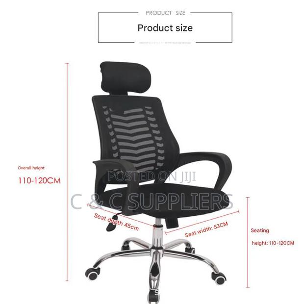 Swivel Reception Headrest Office Chair - thumbnail 3