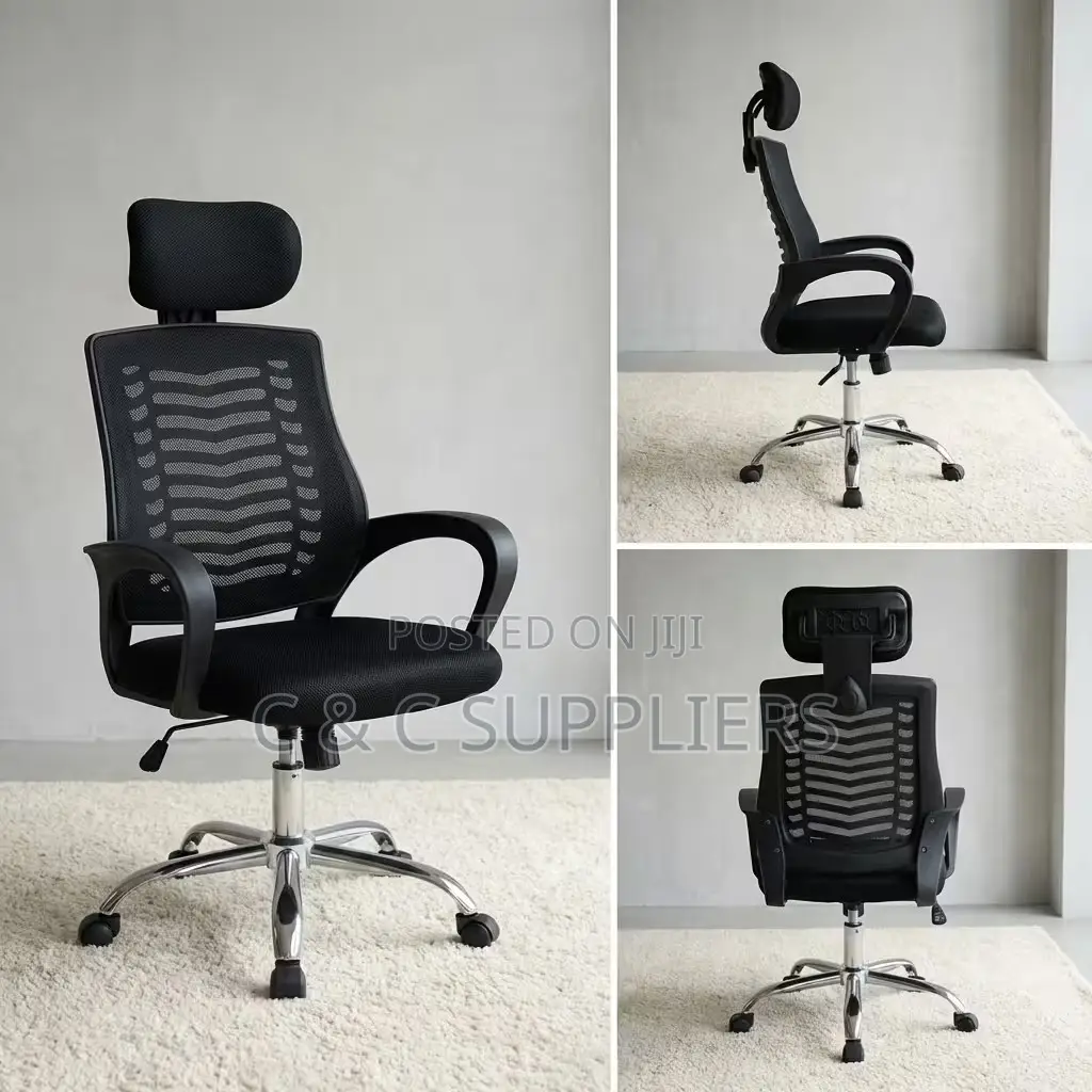 Swivel Reception Headrest Office Chair