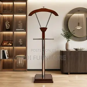 Hangers; Modern Mahogany Finish Style Executive Coat Hanger