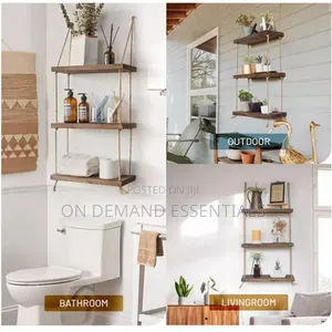 3 Tier Wood Floating Shelf