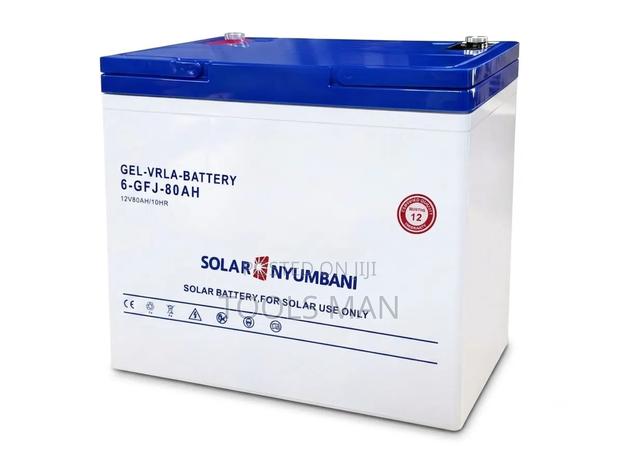 Solar Nyumbani 12V 80Ah Deep Cycle Gel Solar Battery.