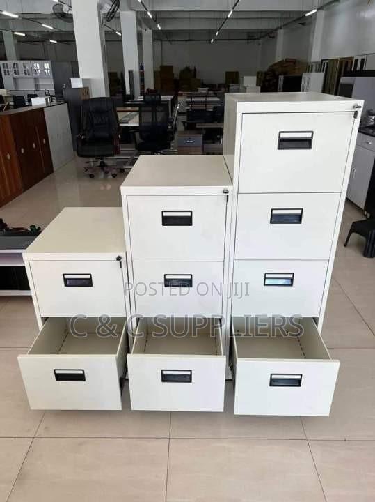 3-Drawer Metallic File Cabinet - thumbnail 2