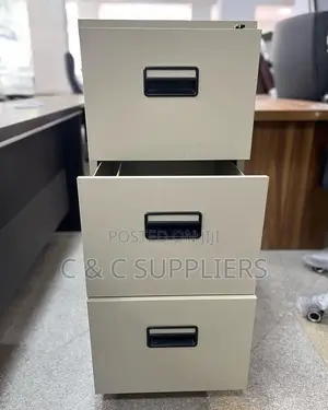 3-Drawer Metallic File Cabinet