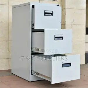 3-Drawer Metallic File Cabinet