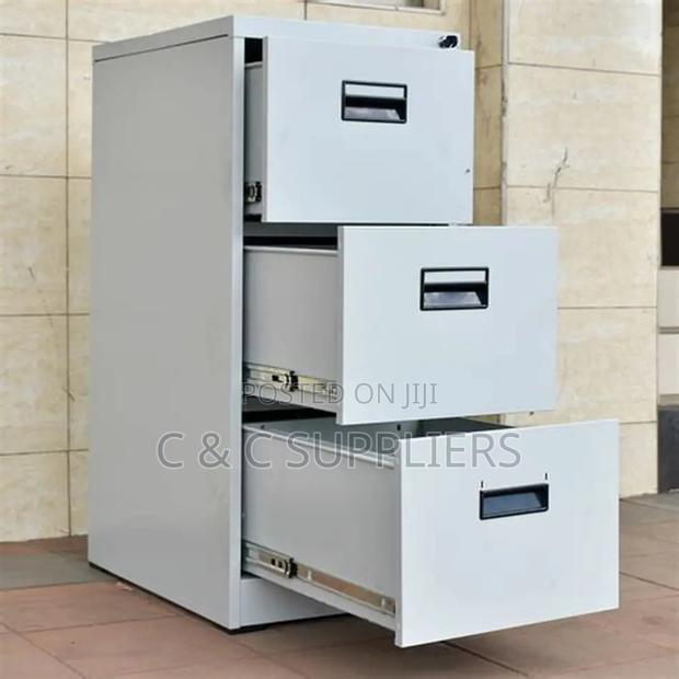 3-Drawer Metallic File Cabinet - thumbnail 5
