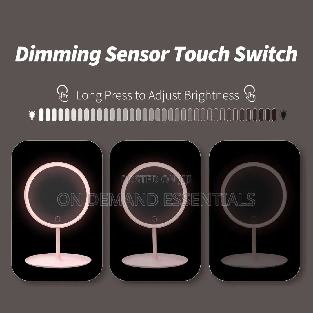 LED Makeup Mirror With a Storage Tray