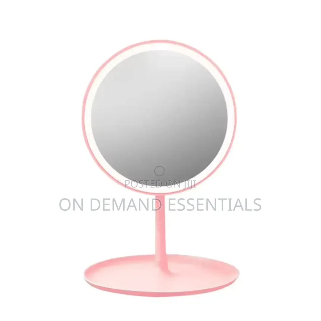LED Makeup Mirror With a Storage Tray