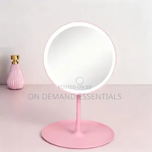 LED Makeup Mirror With a Storage Tray