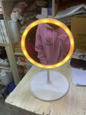 LED Makeup Mirror With a Storage Tray